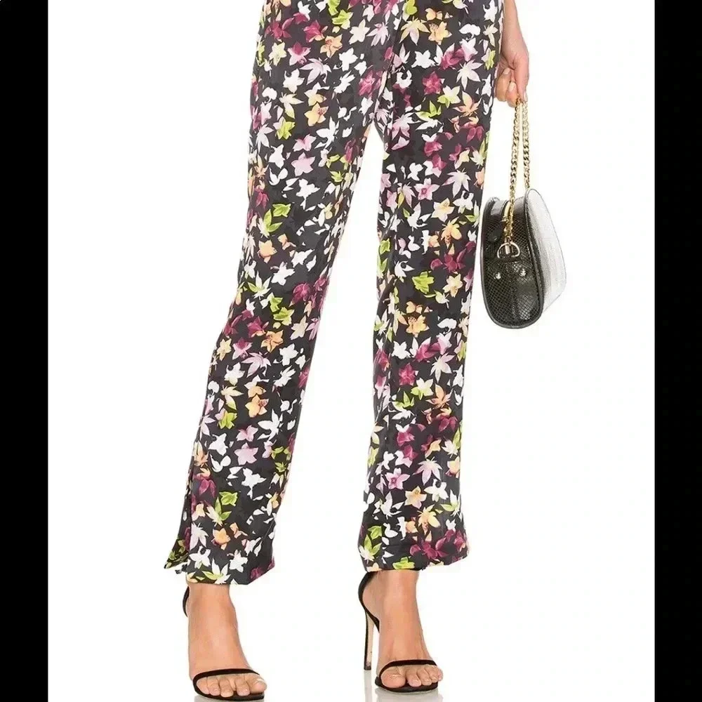 EQUIPMENT FEMME NWT Silk Florence Print Side Slit Trousers Pants - Picture 3 of 10